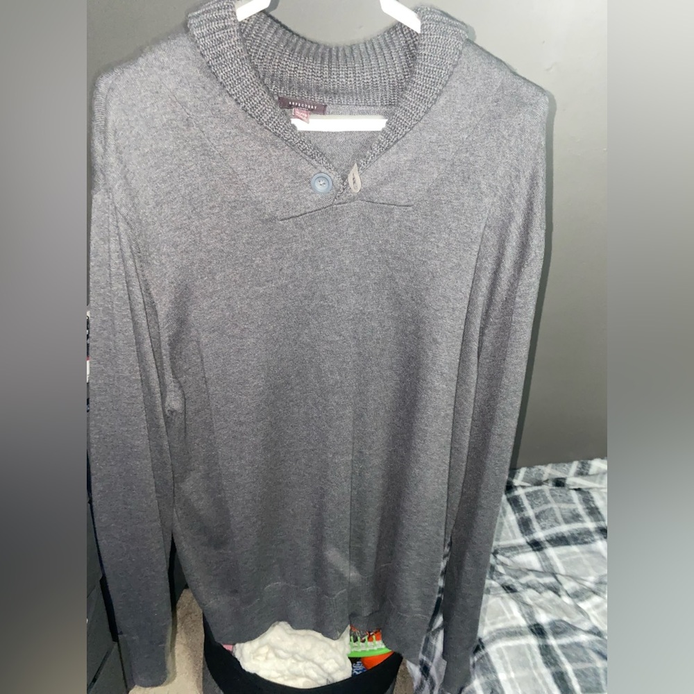By Refectory London; Grey sweater, 100% cotton. sized XL